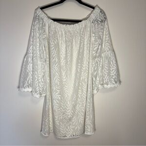 Lily Pulitzer Elegant White Lace Off-Shoulder Dress Size M